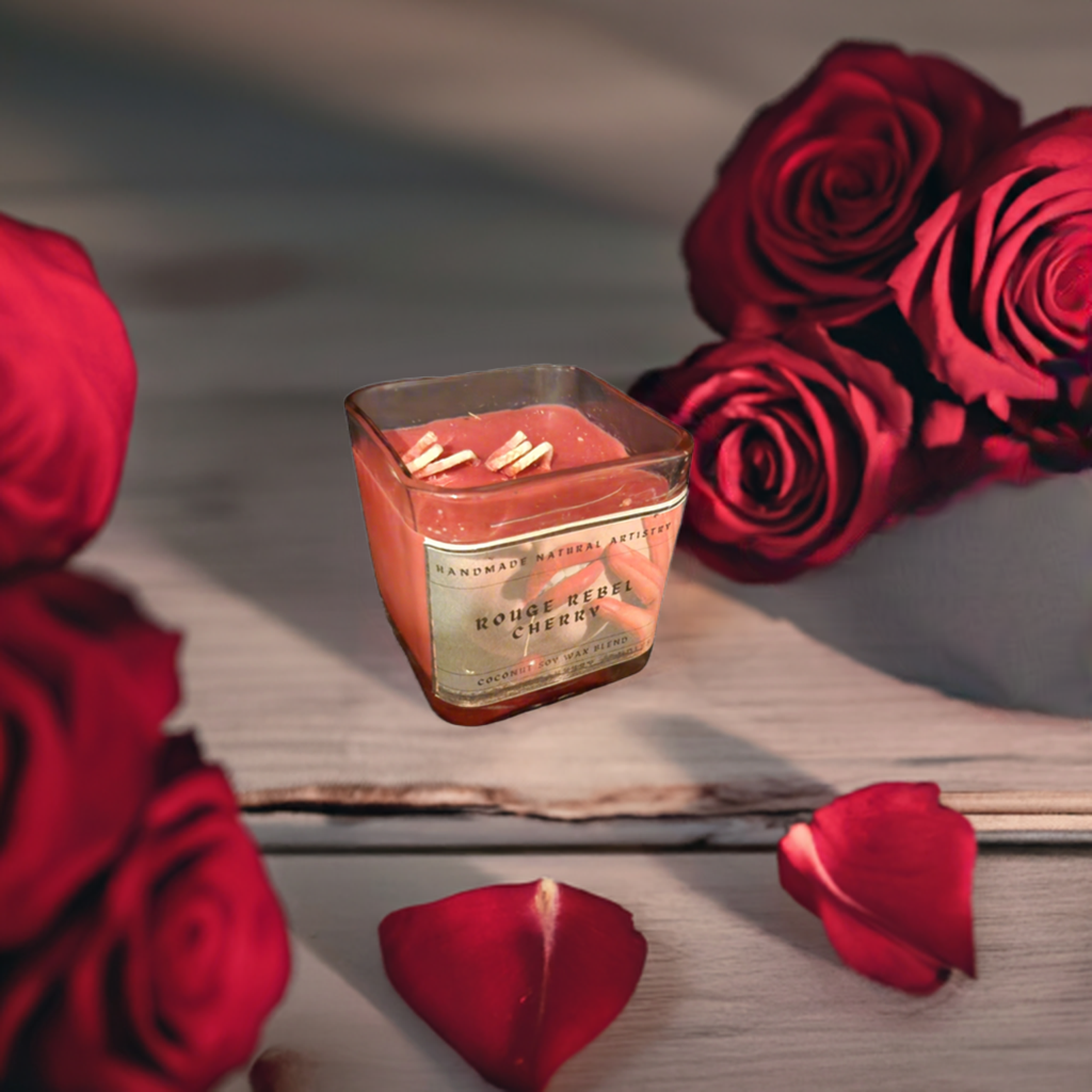 Candle for girlfreind gifts candles cherry candle for her romantic vibes Rouge Reble Cherry 11 oz lux cube candle