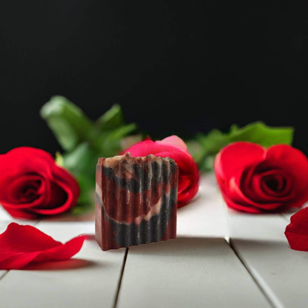 Bar soap for her gift cherry scented soap gift for women boss soap for sensitive skin loving soap Rouge reble cherry charcoal Cold process bar soap