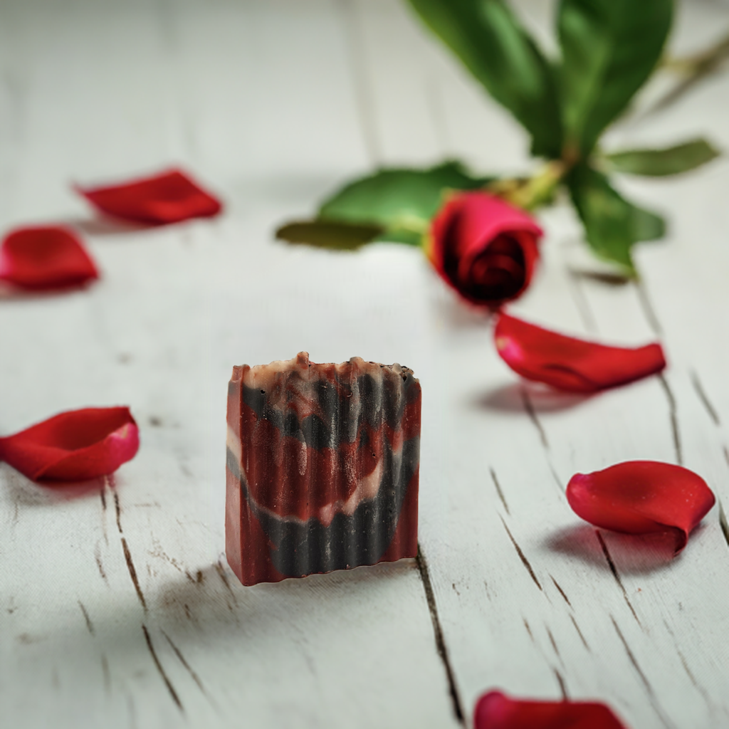 Bar soap for her gift cherry scented soap gift for women boss soap for sensitive skin loving soap Rouge reble cherry charcoal Cold process bar soap