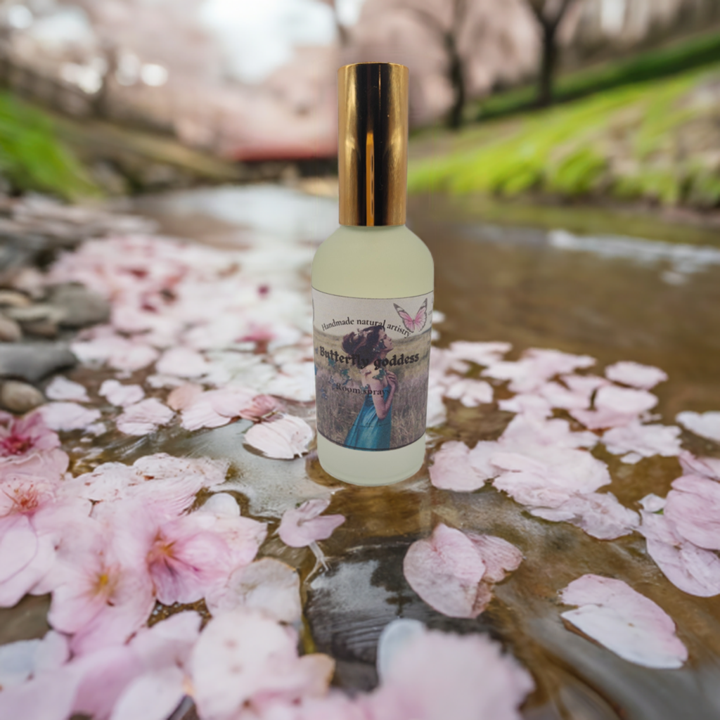 Room spray Butterfly Goddess pink sugar and pomegranate scented room spray for girlfreind housewarming gift dorm room gift for duaghter gift unique fruity scented room spray 3.8 oz lux room spray