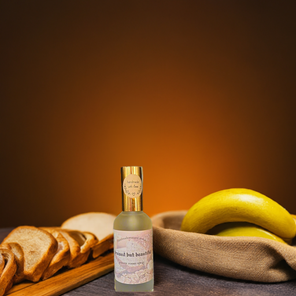 Room spray for her roomspray gift for mom bakery scented room spray gift for girlfreind bannana nut bread scented Bruised but beautiful 3.8 oz lux room spray