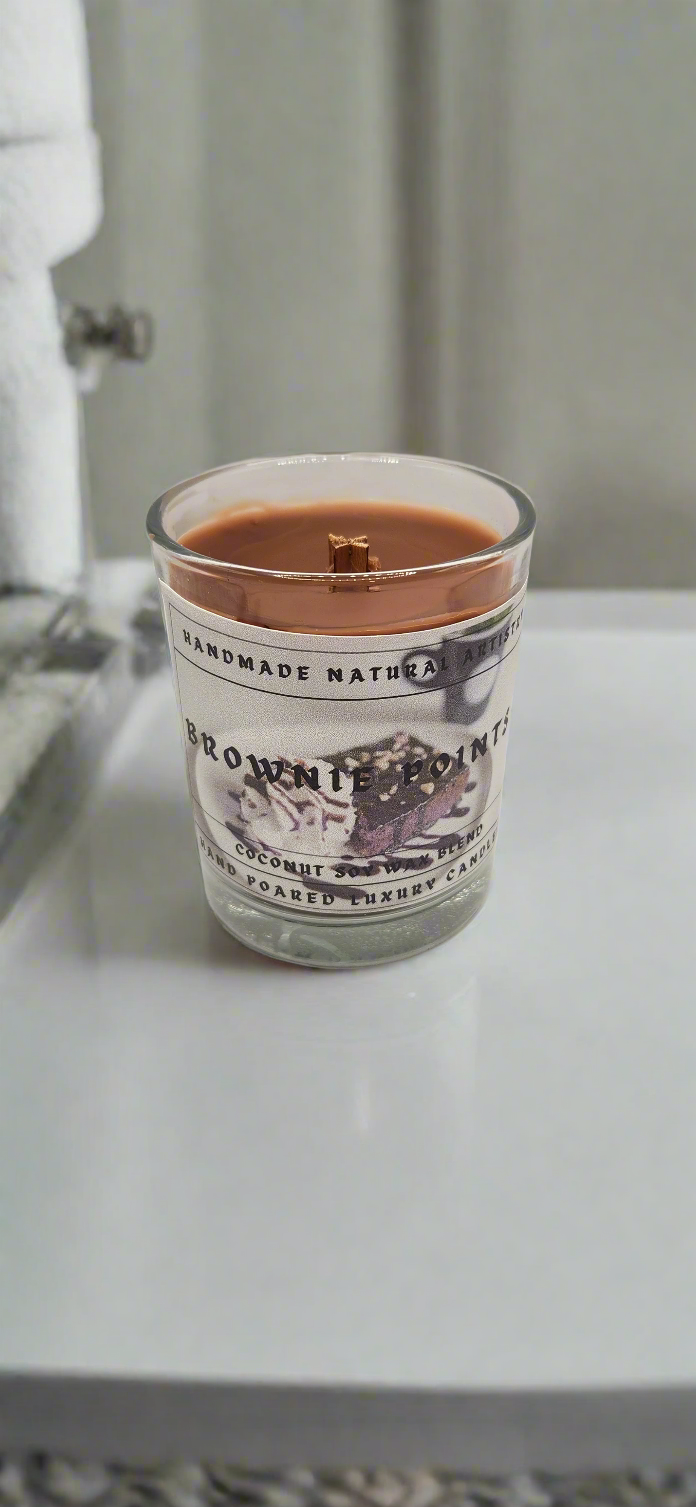 Trendy Brownie Points 6 oz Candle wood wick bakery scented candle