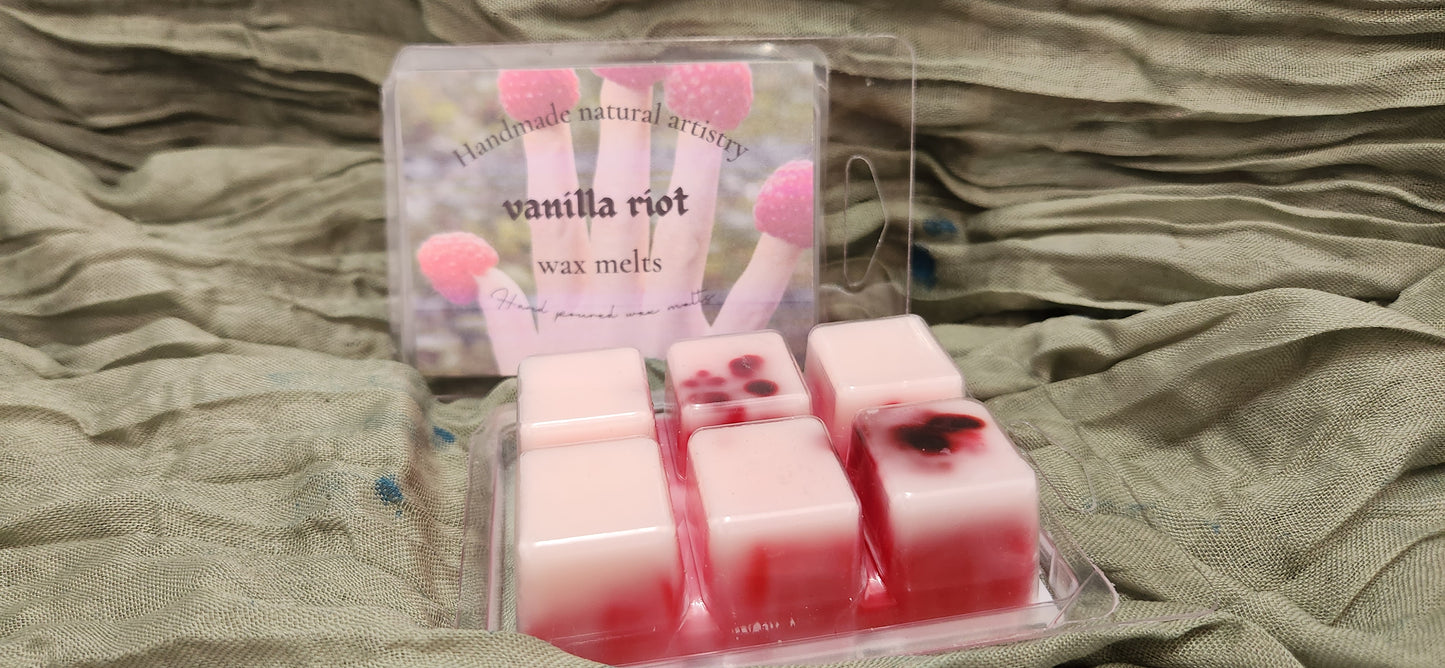 Strong Vanilla Riot Wax Melt with Raspberry Twist