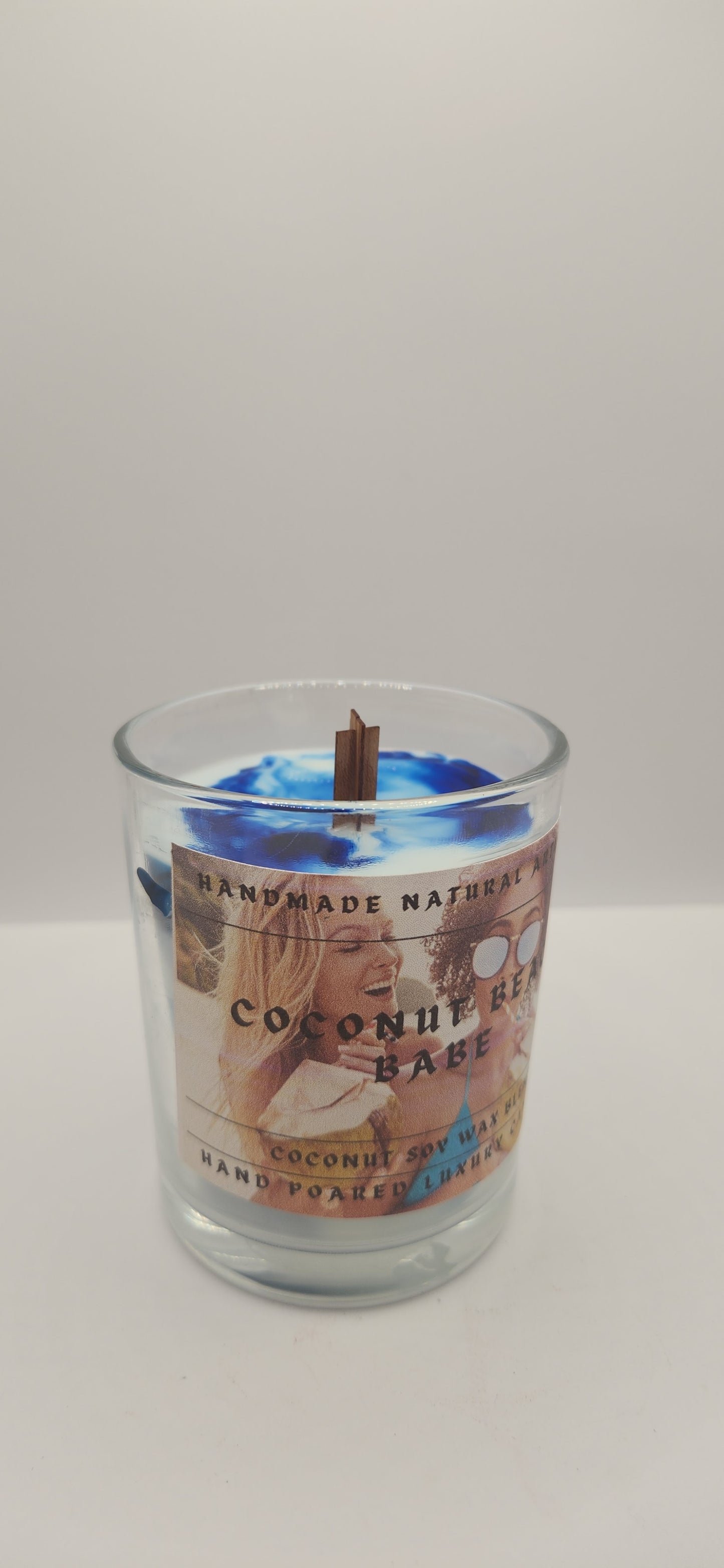 Coconut beach babe 6 oz x crackling wood wick candle