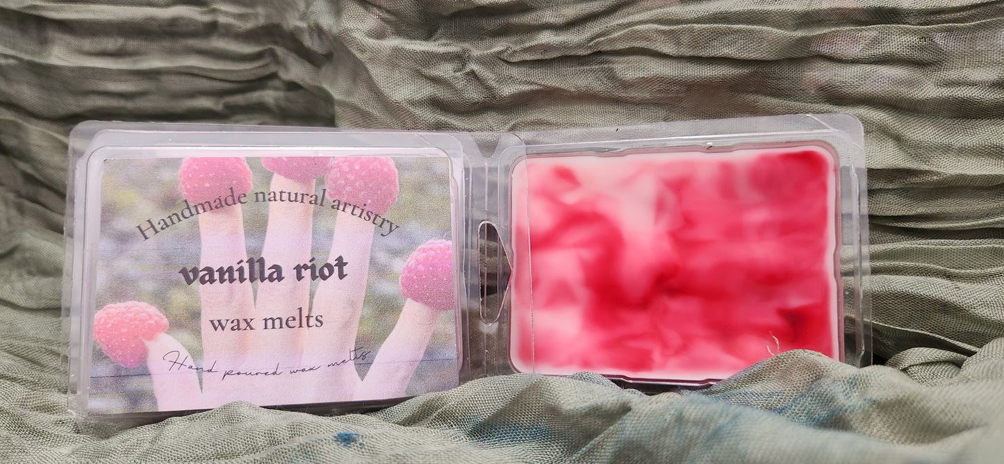 Strong Vanilla Riot Wax Melt with Raspberry Twist