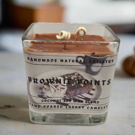 Brownie Points 11 oz Cube Candle - Bakery scented candle
