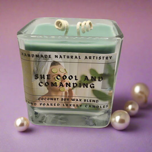 Refreshing Cucumber & Melon Cube Candle - 11 oz Cool and Commanding