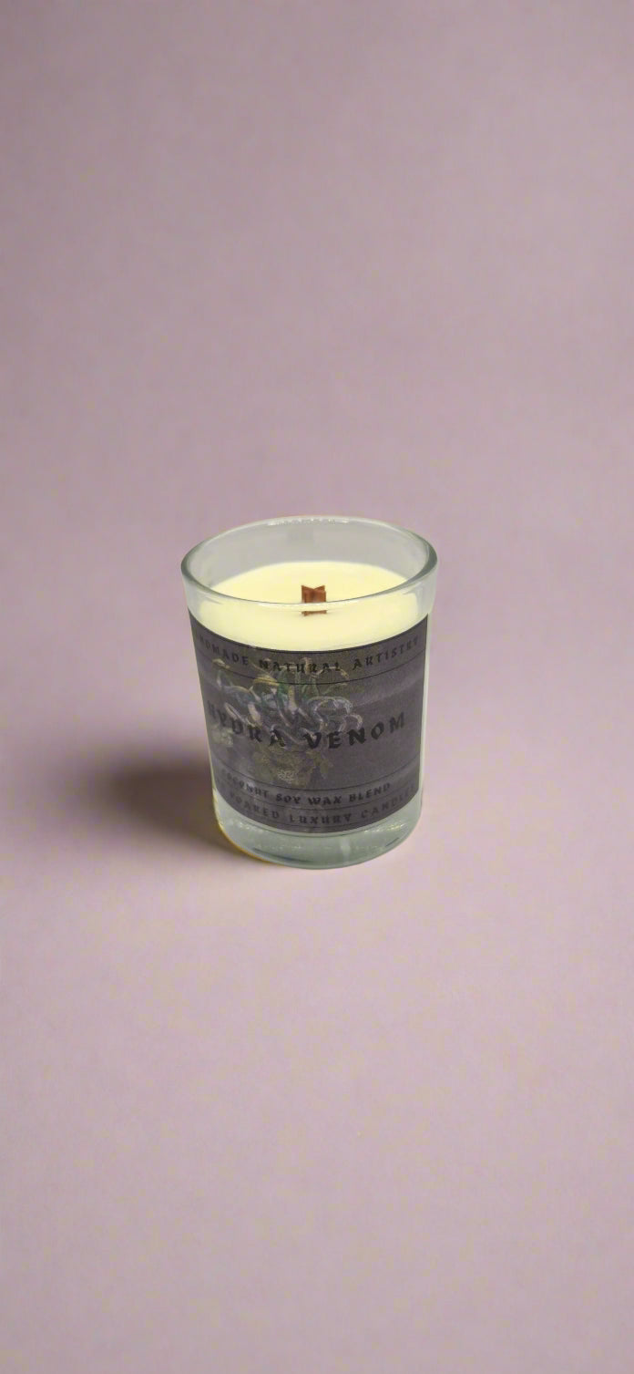Candle unique Hydra Venom 6 oz Candle - mini crackling wood wick candle